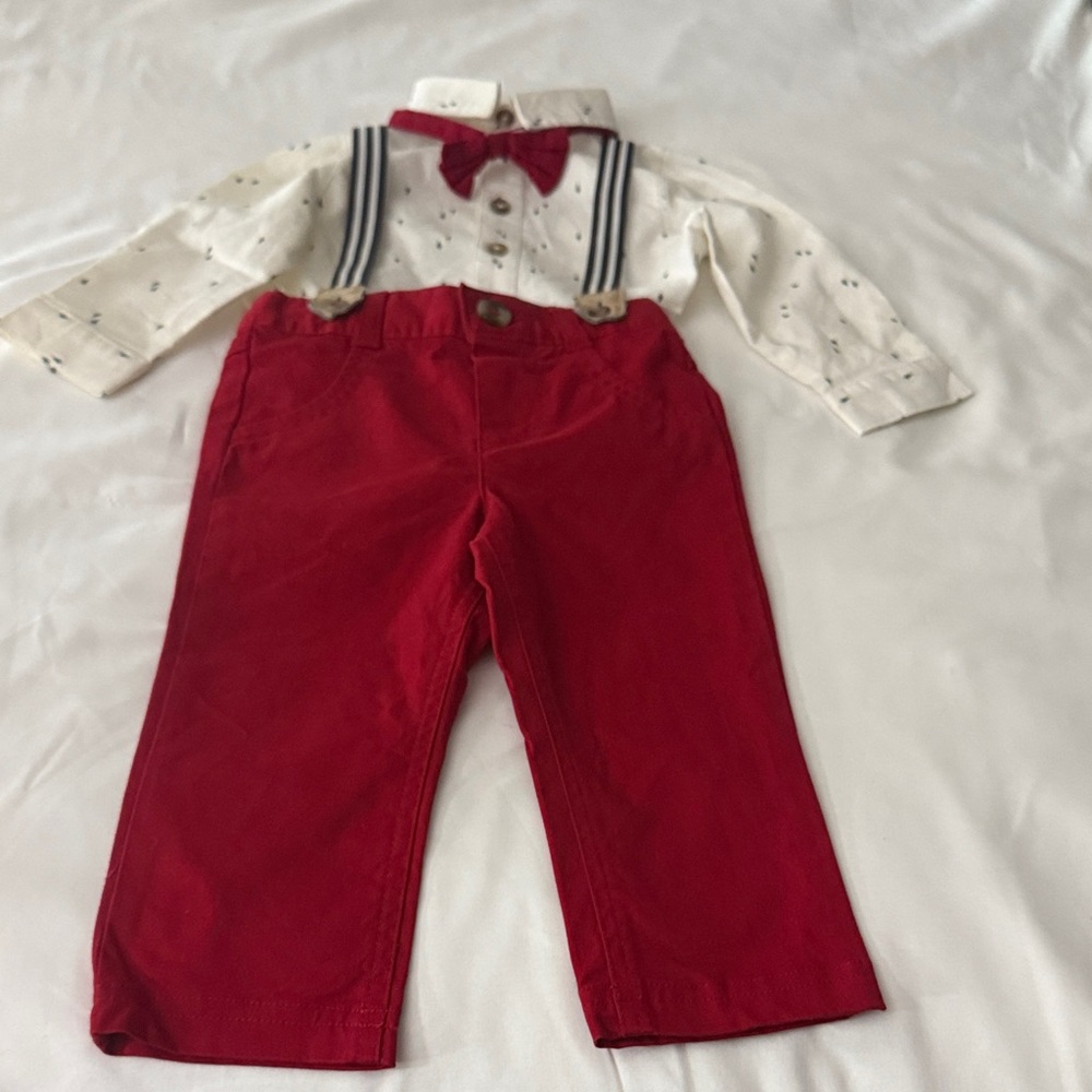 Cat & Jack Red and White Kids Matching Set